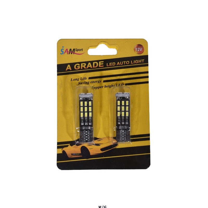 لامپ چراغ کوچک آبی خودرو سام اسپرت مدل 24 SMD BELU بسته 2 عددی